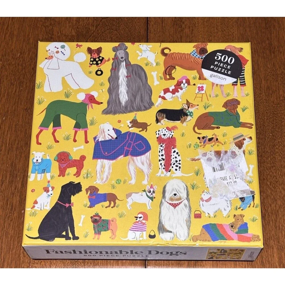 500 Piece Puzzles Lot of 3 Dogs Nature Beach Retro 50s
